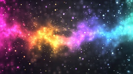 Naklejka premium Vector decorative border with colorful exploding fireworks in the sky on transparent background - celebration card, festival banner