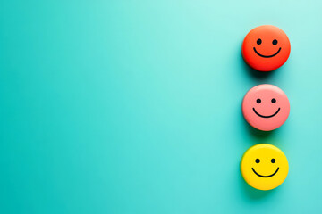 Funny smiley face on a white background. World Emoji Day