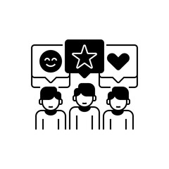 Obraz premium Customer Feedback Line Icon. linear style sign for mobile concept and web design. Outline vector icon.