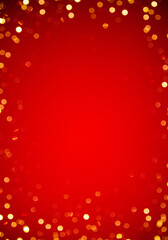 Red Background with Golden Lights Festive Holiday Celebration