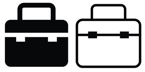 suitcase icon set. luggage baggage icon set. vector illustration eps 10.