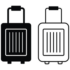 Suitcase icon set. luggage icon set vector illustration eps 10.
