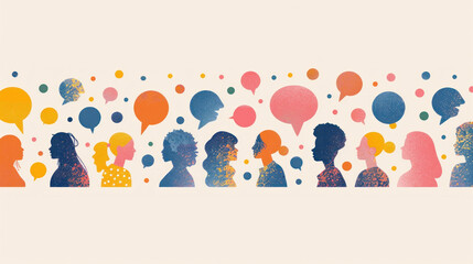 Fototapeta premium illustration of a group of people