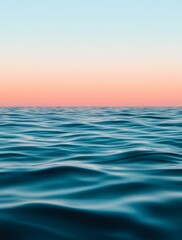 Calm ocean waves at sunrise coastal serenity nature photography tranquil environment wide-angle view coastal concept