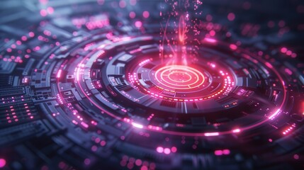 Obraz premium A Vibrant Journey Through a Bright and Colorful Digital Interface of Tomorrow's Technology