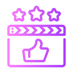 movie rating Line Gradient Icon