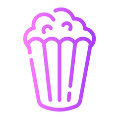 popcorn Line Gradient Icon
