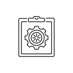 Task Progress Line Icon. linear style sign for mobile concept and web design. Outline vector icon.