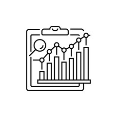 Performance Review Line Icon. linear style sign for mobile concept and web design. Outline vector icon.
