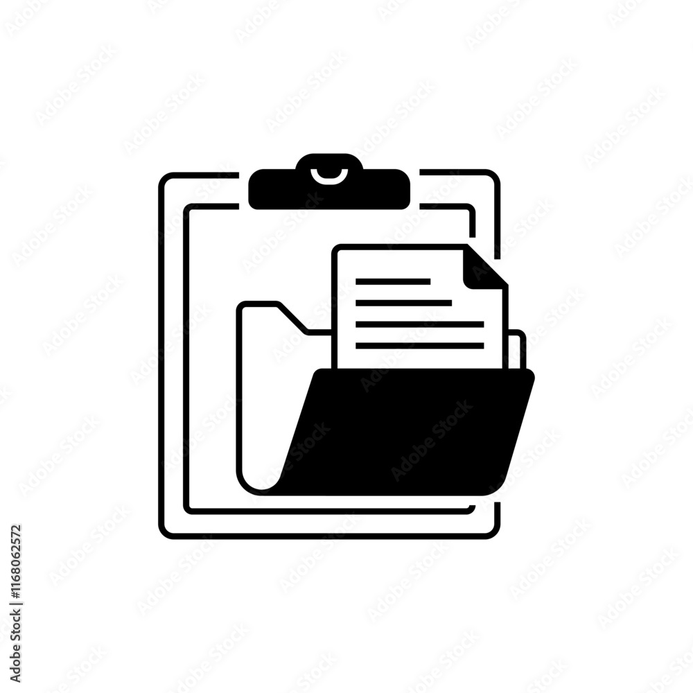 Poster project summary line icon. linear style sign for mobile concept and web design. outline vector icon.