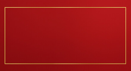 Red Background with Gold Frame Elegant Holiday Design