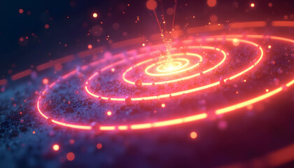 Glowing Geometric Spirals with Dynamic Gradient Tones