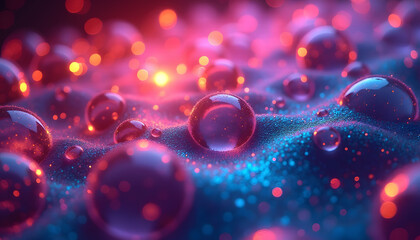 Vibrant Bubble Patterns in Dynamic Gradient Colors