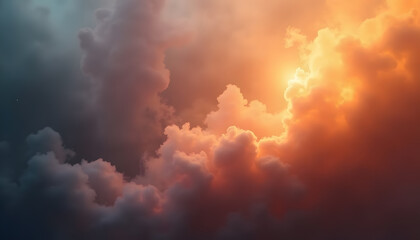 Naklejka premium Abstract Smoke and Light Patterns in Muted Hues