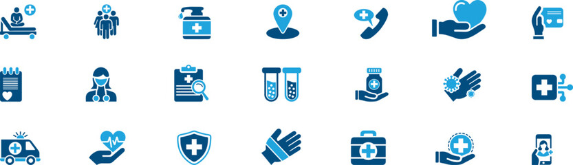  Healthcare icon set You can easily change the color.