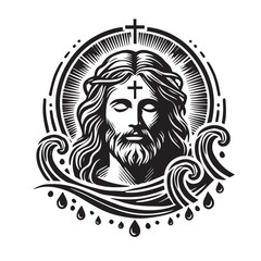 Jesus Clipart Design Funny Jesus Christ Vector illustration