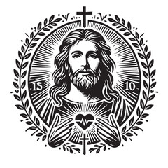 Jesus Clipart Design Funny Jesus Christ Vector illustration
