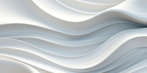 Obraz premium Abstract Wavy Background with Smooth Curves and Soft Dimensions in Shades of White and Grey for Modern Design Projects