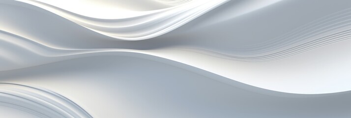 Obraz premium Abstract Wavy Dimension in Soft White Tones with Subtle Texture for Modern Art and Design Inspiration