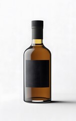 Mockup template for a product label on a sleek bottle with a polished design