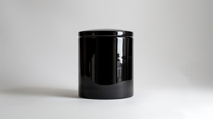 A classic clear glass jar on the beautifull empty background