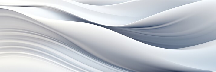 Obraz premium Soft Curved Waves in a White Abstract Dimension, Capturing Elegance with Smooth Transitions and Gentle Flowing Lines for Creative Projects