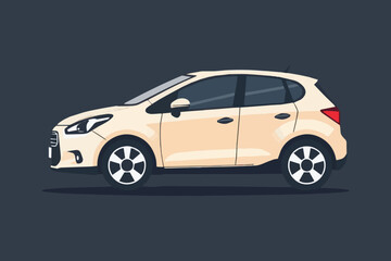 Car and vehicles transport concept. Isolated empty background vector flat style illustration side, clip, art, automobile, drive, driving, enjoyment, insurance, journey, purchase, traffic, transport, 