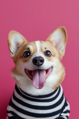 
cute corgi puppy wearing clothes