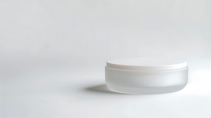 A classic clear glass jar on the beautifull empty background