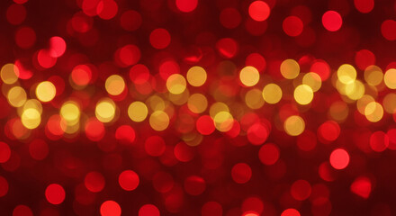 Red and Gold Bokeh Lights Festive Background Texture