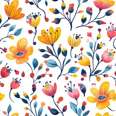 seamless pattern with flowers