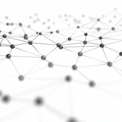 Abstract Network Connection with Nodes and Lines Forming a Technology Data Visualization Background