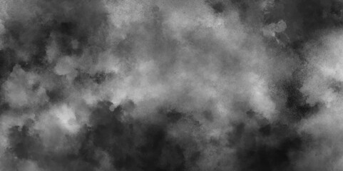 Abstract white and gray isolated cloud cumulus clouds. Gray aquarelle painted realistic fog or mist smoky textured canvas design. White and ash messy wall stucco texture background.	
