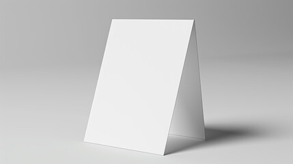 Plain white vertical calendar style tent card table talker ads poster print side way