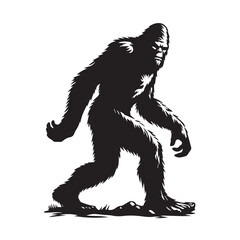 Bigfoot  vector silhouette vector