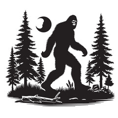 Bigfoot  vector silhouette vector
