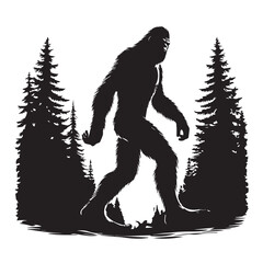 Bigfoot  vector silhouette vector