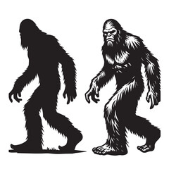 Bigfoot  vector silhouette vector