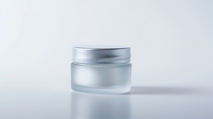 A classic clear glass jar on the beautifull empty background