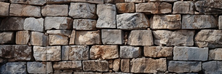 Fototapeta premium Detailed Raw Stone Wall with Unique Texture Showcasing Natural Chaos in Design Perfect for Architectural or Design Projects