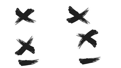 Set of grunge brush paint, ink brush strokes. brush collection isolated on white background. Trendy brush stroke for black ink paint, dirt banner, bold brush strokes. Vector illustration