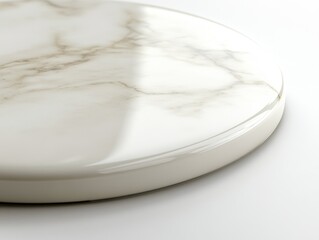 Clean White Marble Tabletop with Matte Texture, Minimal Shadow, Light and Airy Setting, Perfect for Product Photography, Branding, and Minimalist Design