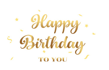 Happy Birthday text card  vector.