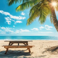 Obraz premium Tropical Nature Frame for a Summer Vacation Scene