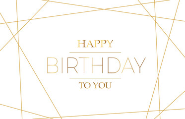 Happy Birthday text card  vector.