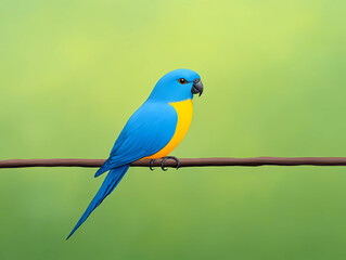 Fototapeta premium Charming Turquoise Parrot Engaging in Playful Conversations