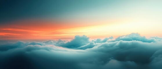 Obraz premium Dreamy Horizon - Vibrant Sky and Cloudscape Art
