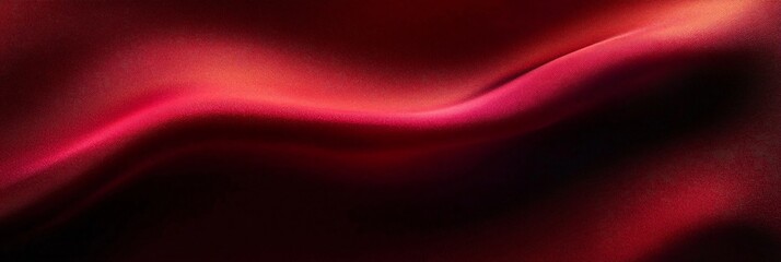 Fototapeta premium Elegant deep crimson silk fabric flows against a minimalist backdrop, ideal for Christmas, New Year, and Valentine’s Day promotions, with ample space for text.