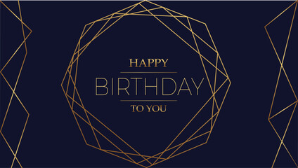 Happy Birthday text card  vector.
