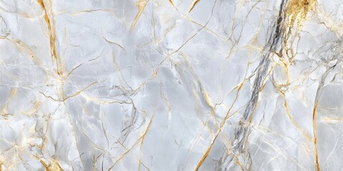 Fototapeta premium Marble texture, white and gold veins, abstract pattern, luxurious background, high resolution, glossy surface, elegant design, smooth curves, natural stone appearance, seamless texture, minimalist aes